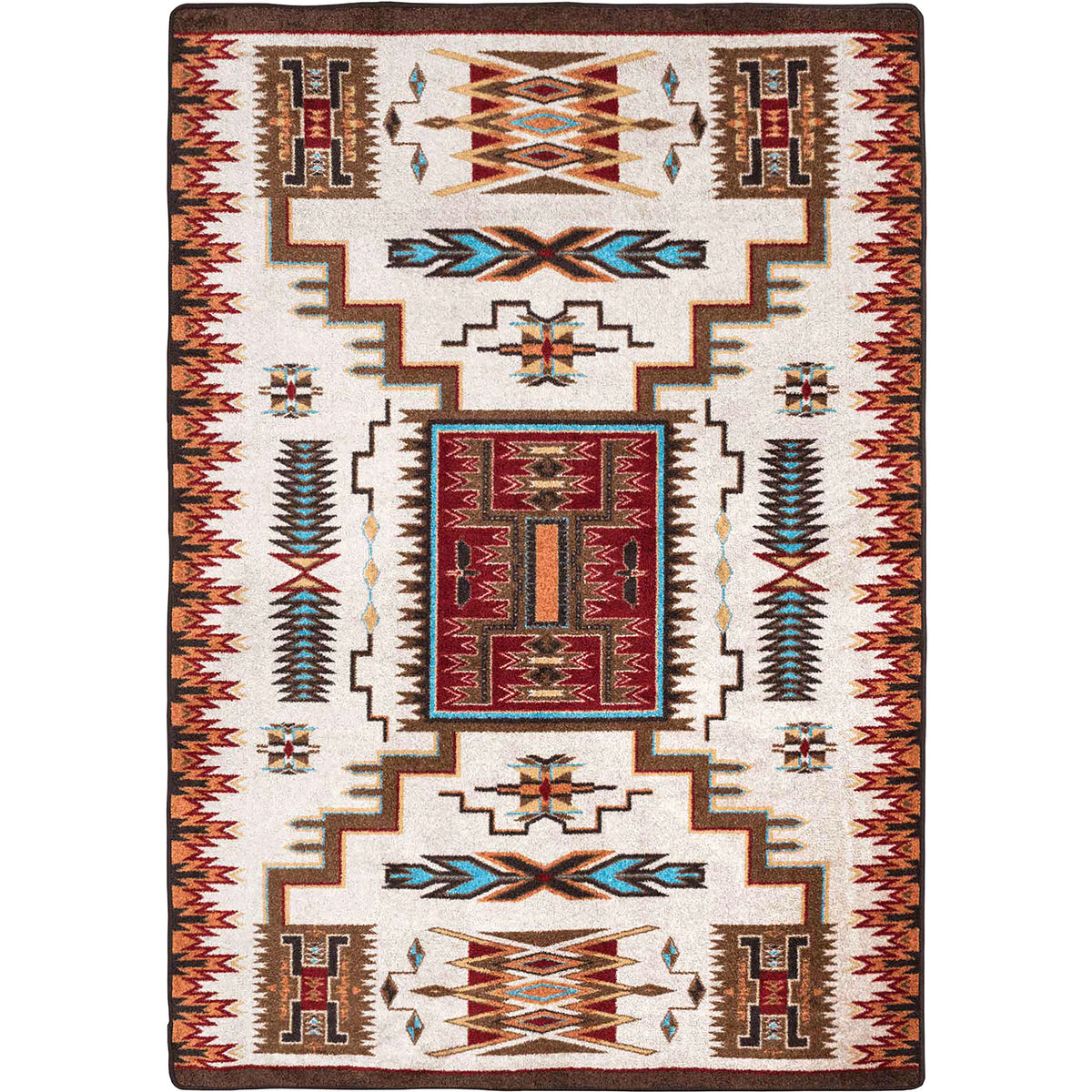 Storm Catcher Rug – Rust – cabin lodge area rug