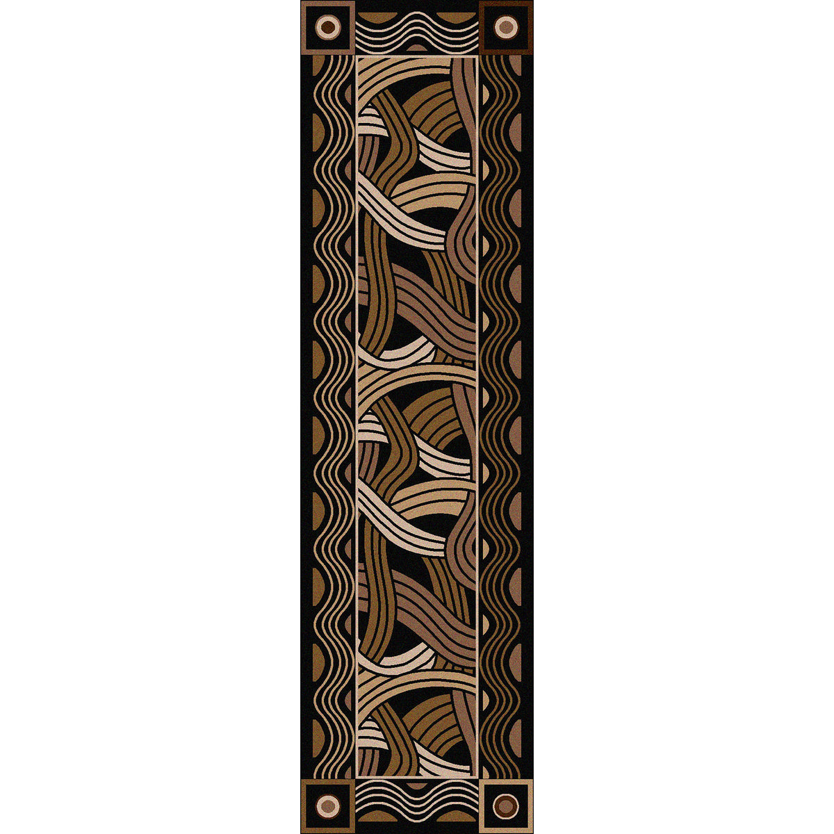 Hand Coiled Rug – Black – detail view