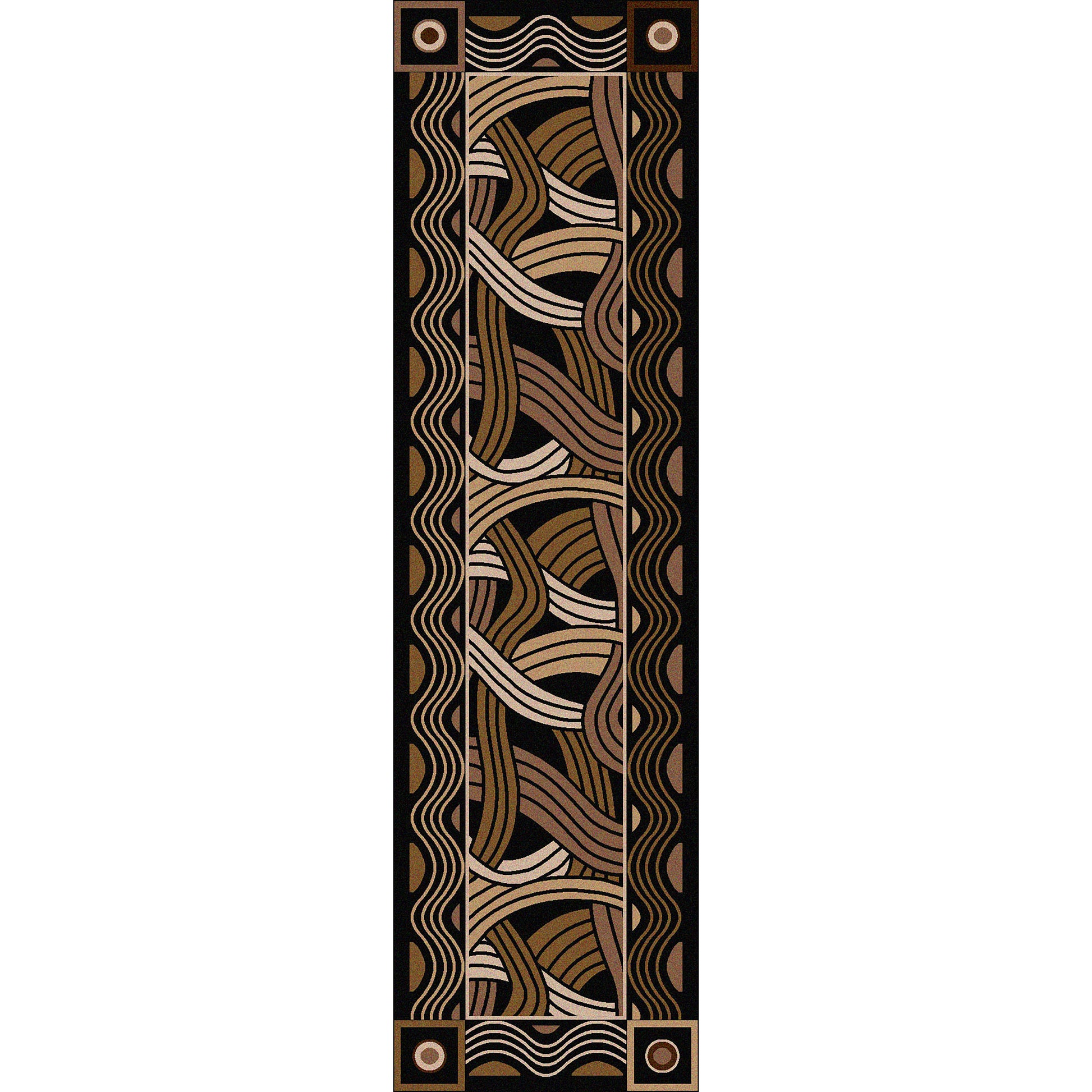 Hand Coiled Rug – Black – detail view