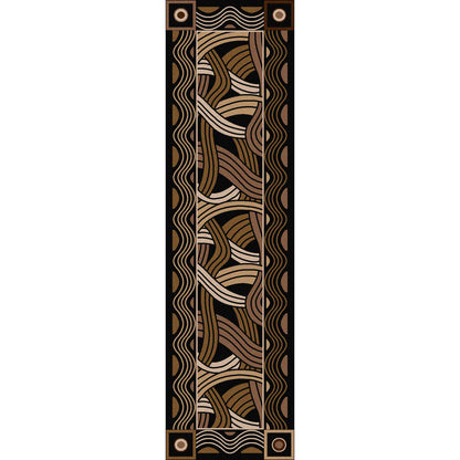 Hand Coiled Rug – Black – detail view