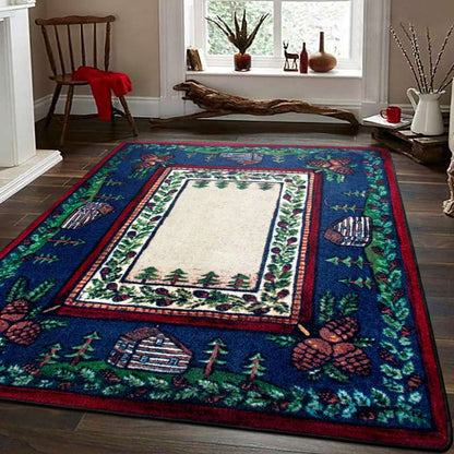 Cabin in the Pines Rug – Crackle – detail view