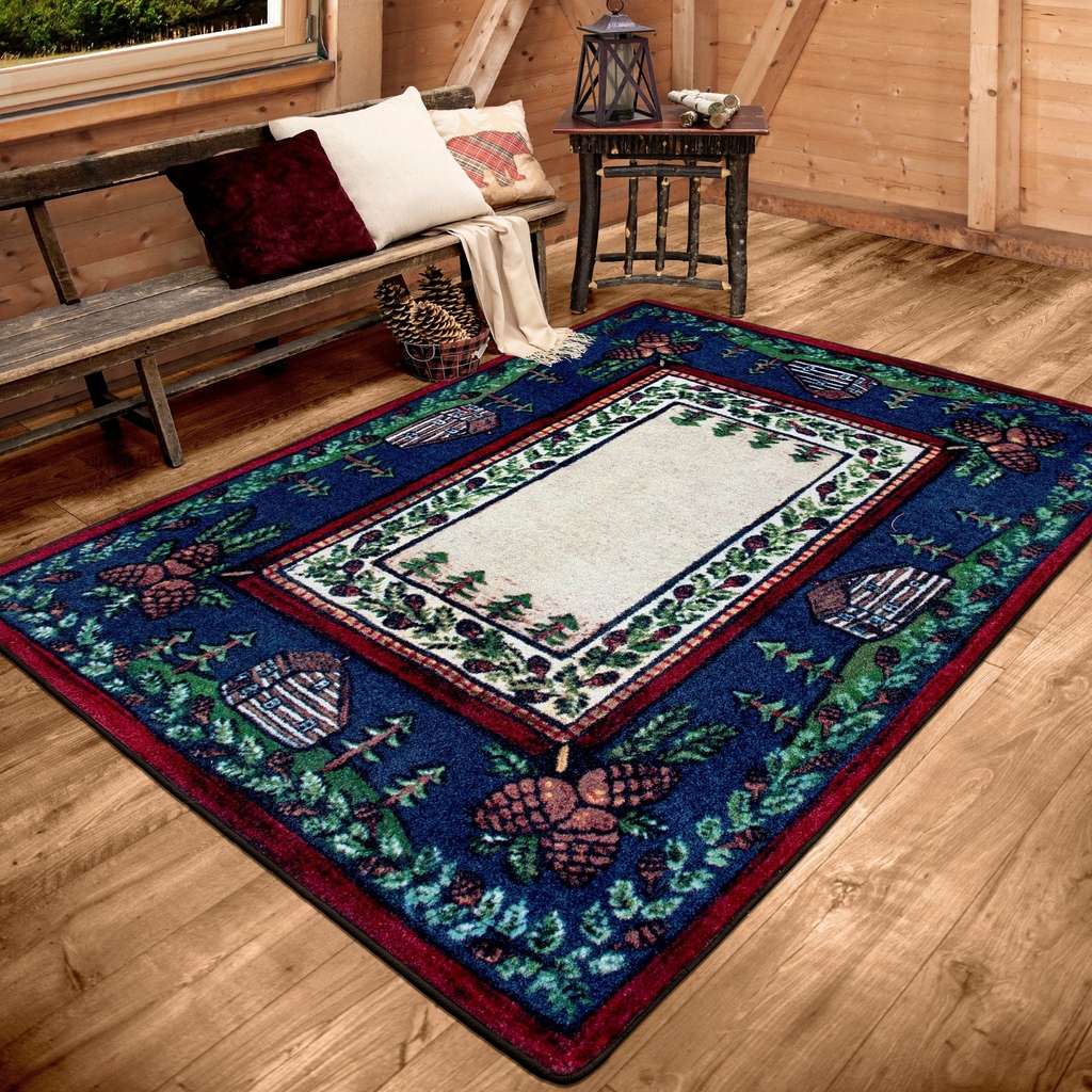 Cabin in the Pines Rug – Crackle – room setting
