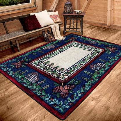 Cabin in the Pines Rug – Crackle – room setting
