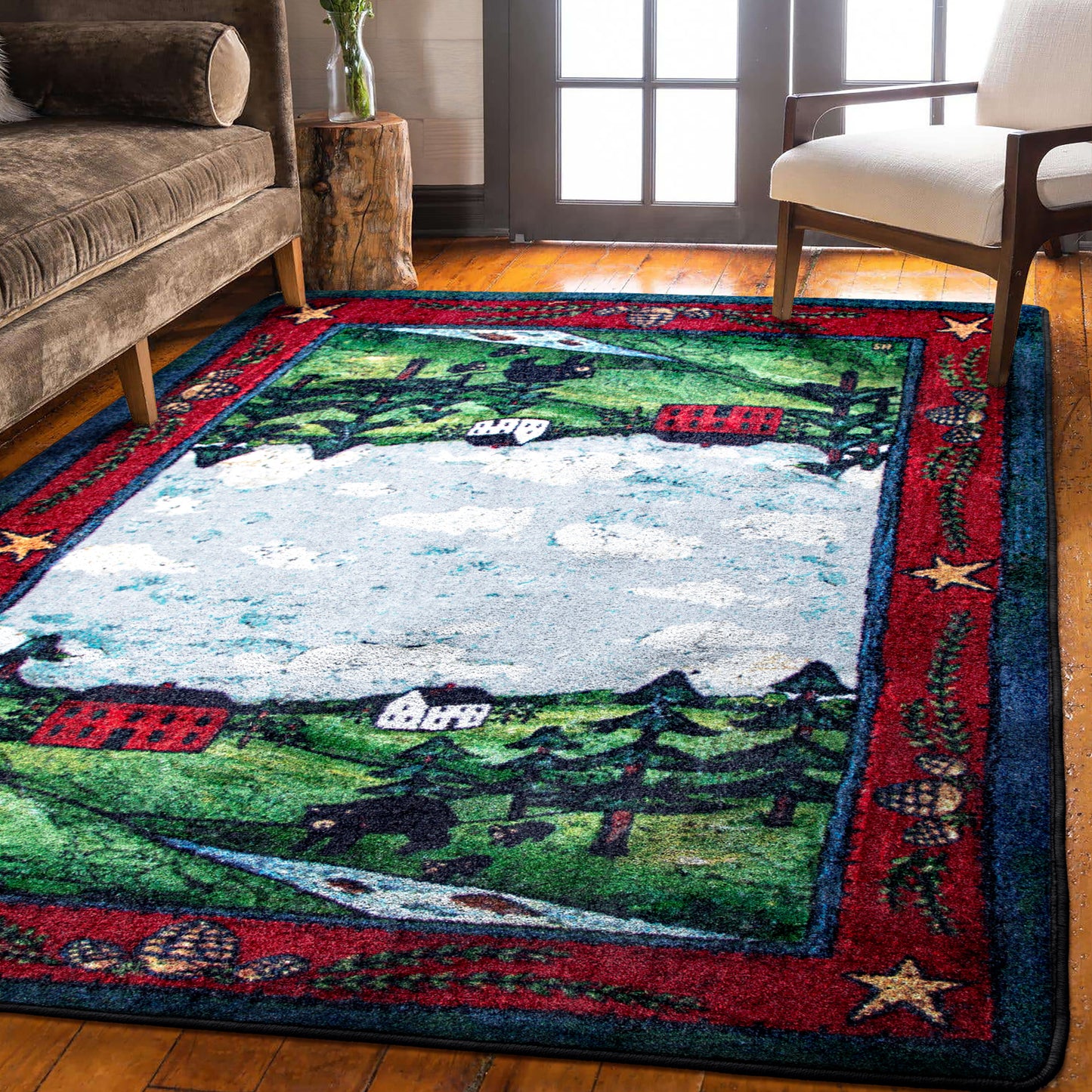 Black Bear Creek Rug – Crackle – room setting