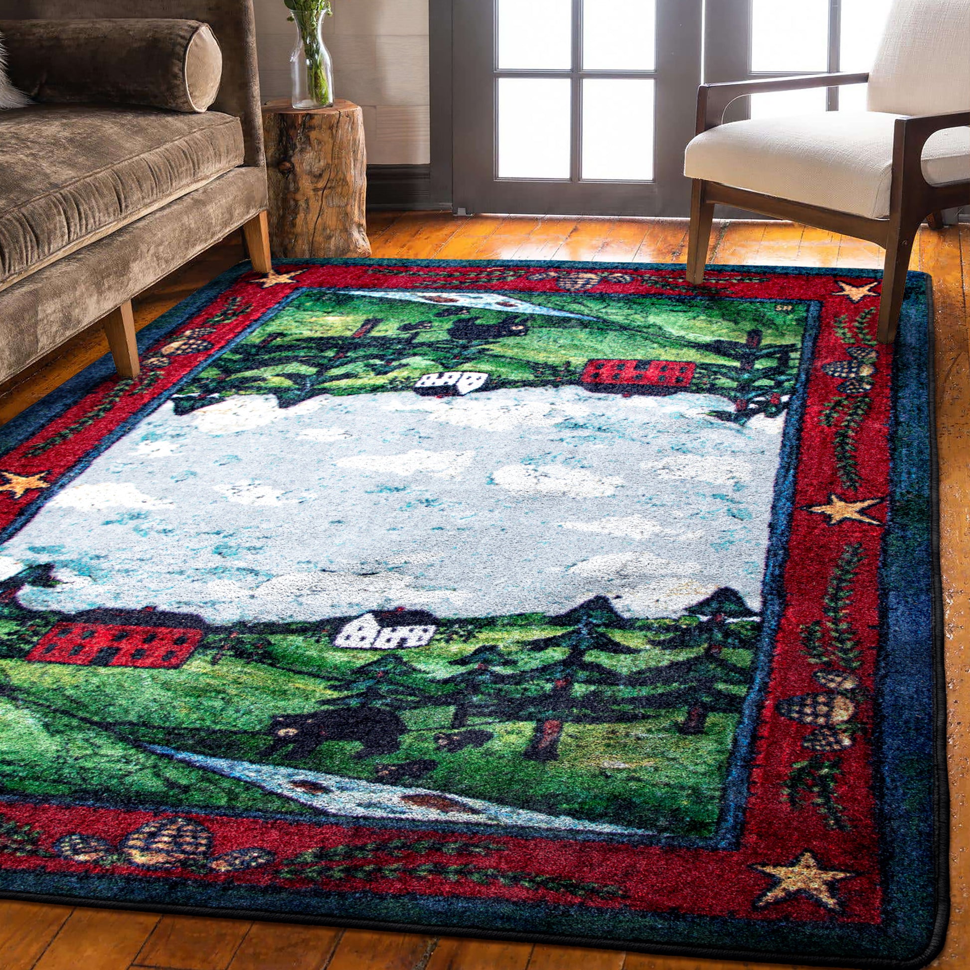 Black Bear Creek Rug – Crackle – room setting