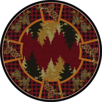 Plaid Woodsman Rug – Red – lifestyle