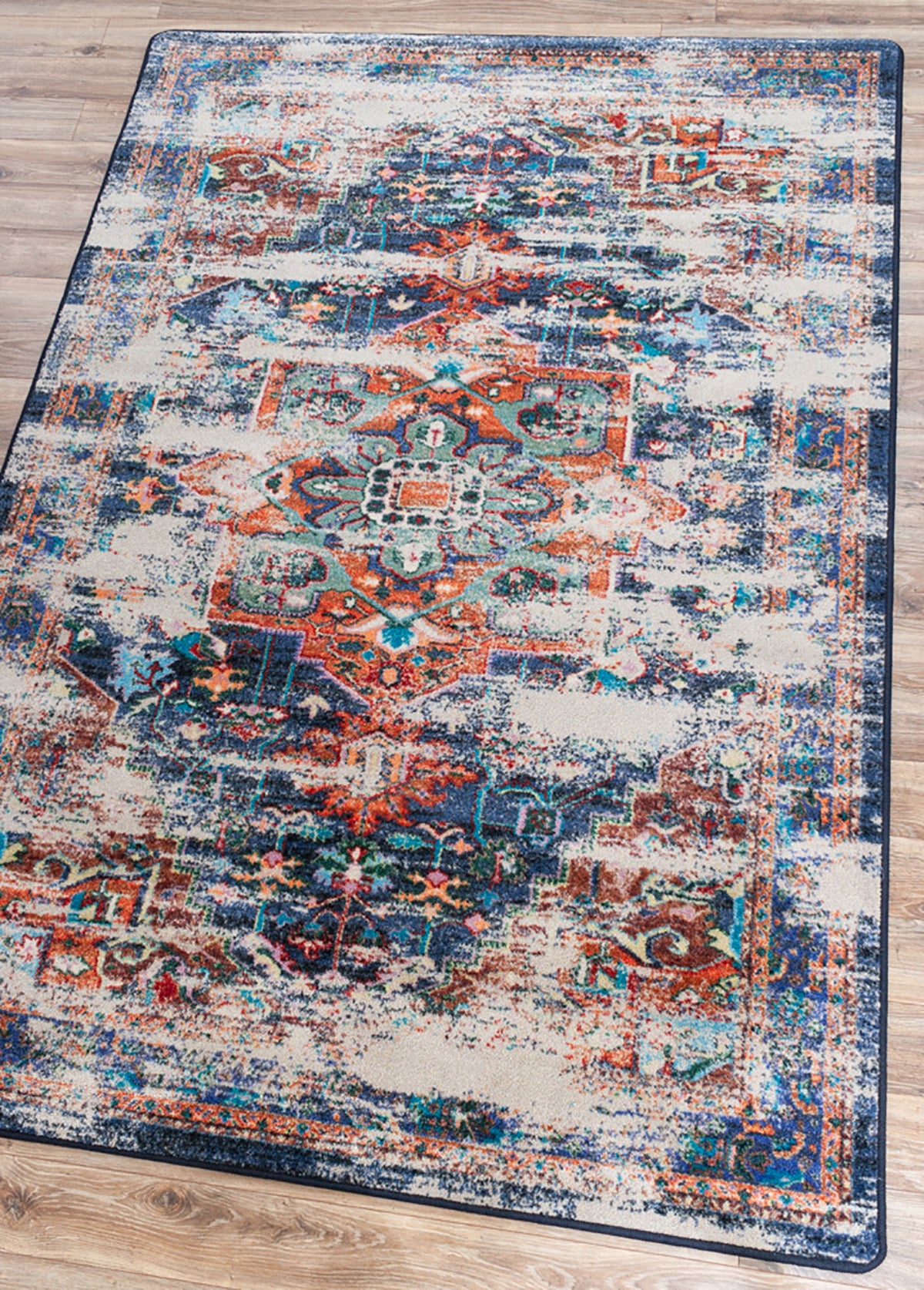 Persia Rug – Distressed Wildflower – detail view