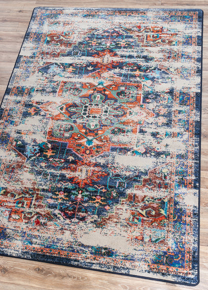 Persia Rug – Distressed Wildflower – detail view