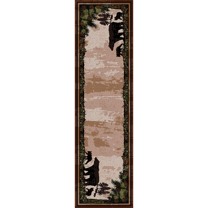 Timber Bears Rug – Tree Line – room setting