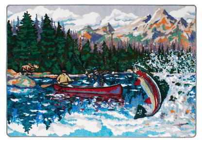Lake Trout Rug – Paint by Number – cabin lodge area rug