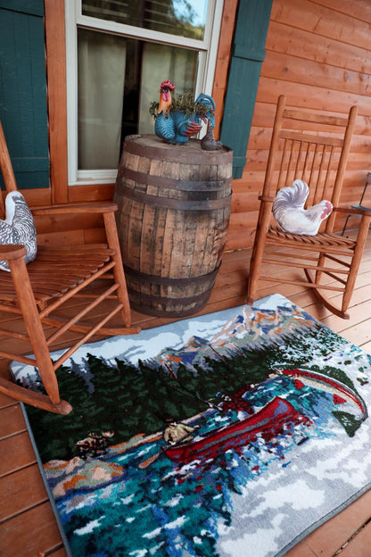 Lake Trout Rug – Paint by Number – detail view
