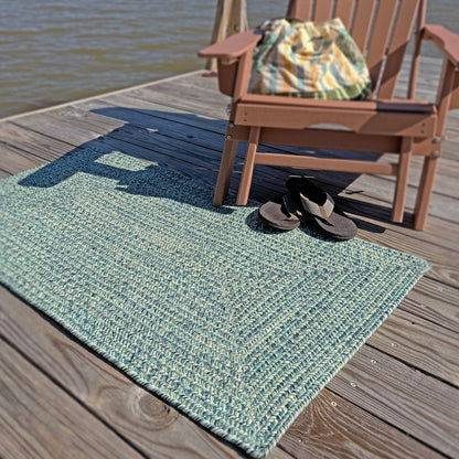 Dockside Teal Rug – lifestyle