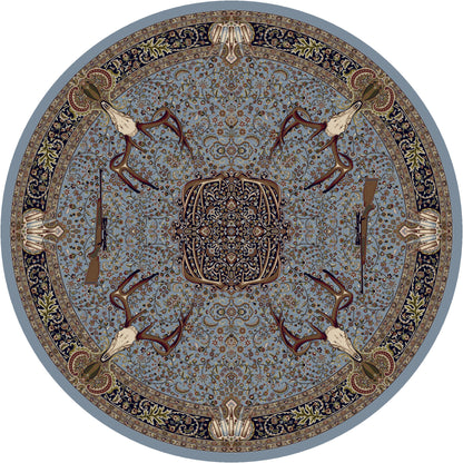 Trophy Room Rug – Blue – close up