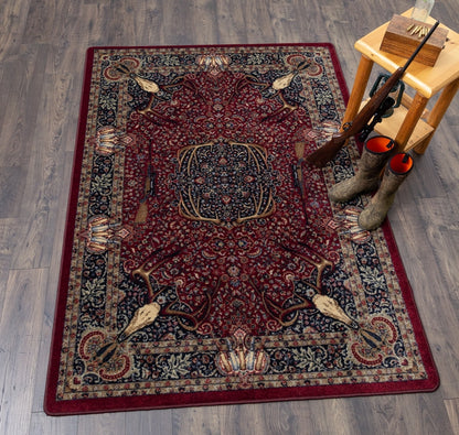 Trophy Room Rug – Burgundy – detail view