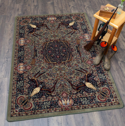 Trophy Room Rug – Green – detail view