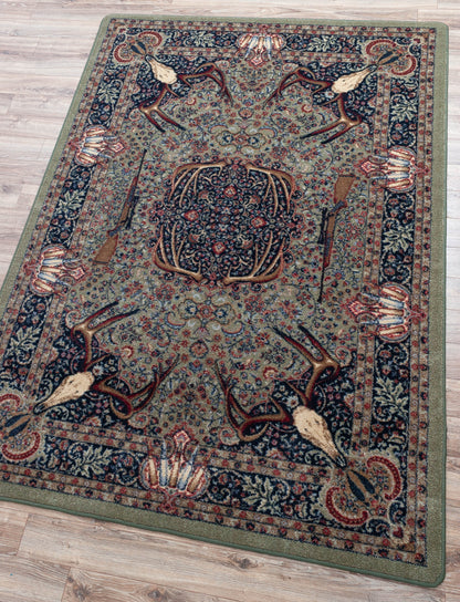 Trophy Room Rug – Green – room setting