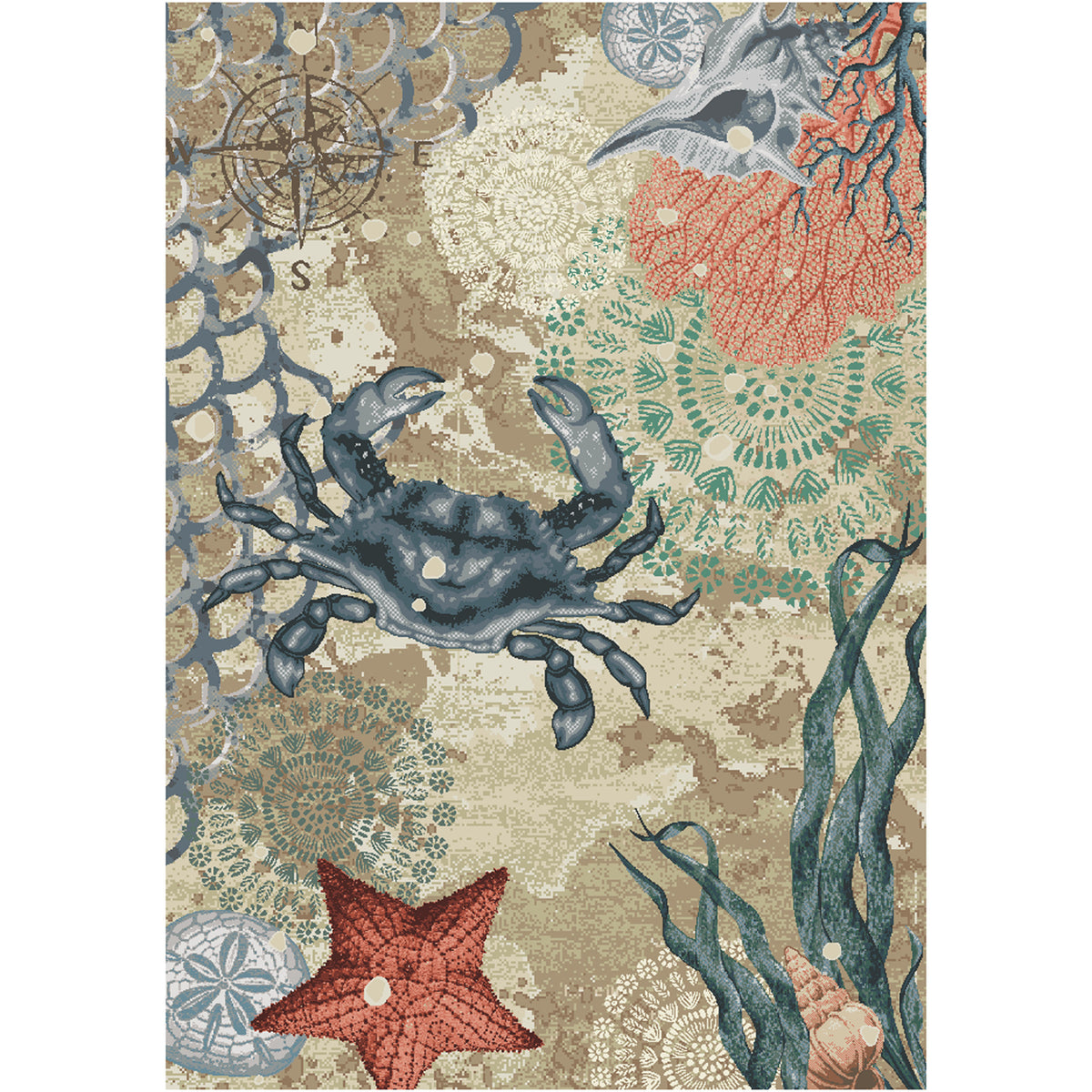 Latitude Adjustment Rug – Parchment – cabin lodge area rug