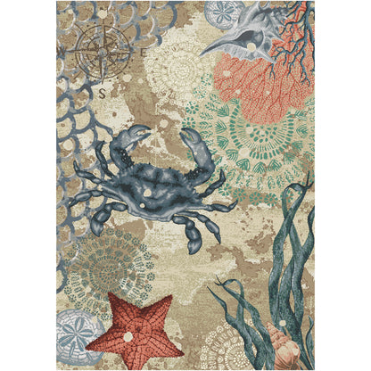Latitude Adjustment Rug – Parchment – cabin lodge area rug