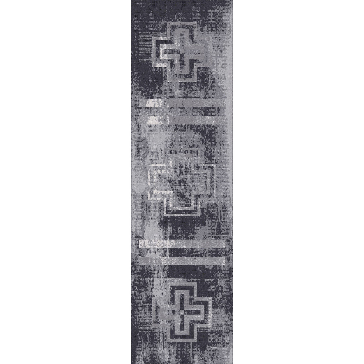 Distressed Bounty Rug – Asphalt – close up