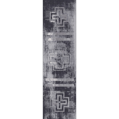 Distressed Bounty Rug – Asphalt – close up