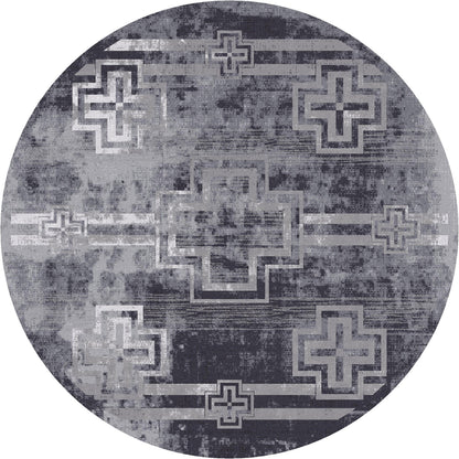 Distressed Bounty Rug – Asphalt – lifestyle