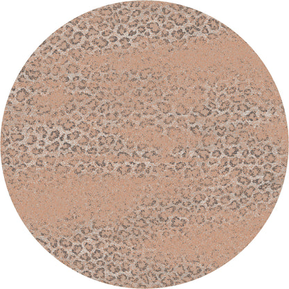 Snow Leopard Rug – Distressed Blush – close up