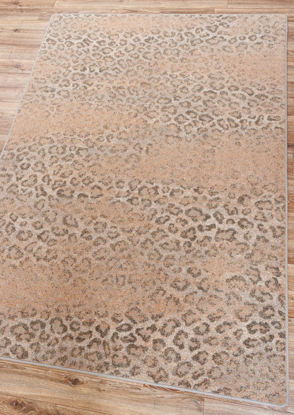 Snow Leopard Rug – Distressed Blush – detail view