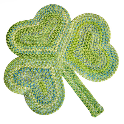 Happy Holidays Rug – St. Patrick's Clover – cabin lodge area rug
