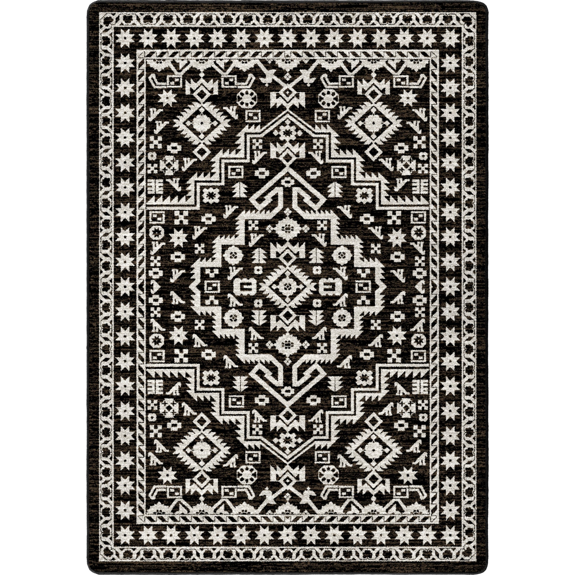 Cordova Rug – Chocolate – cabin lodge area rug