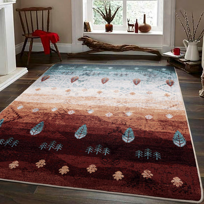 Brushfire Rug – Autumn Scape – detail view