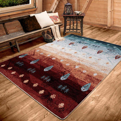 Brushfire Rug – Autumn Scape – room setting