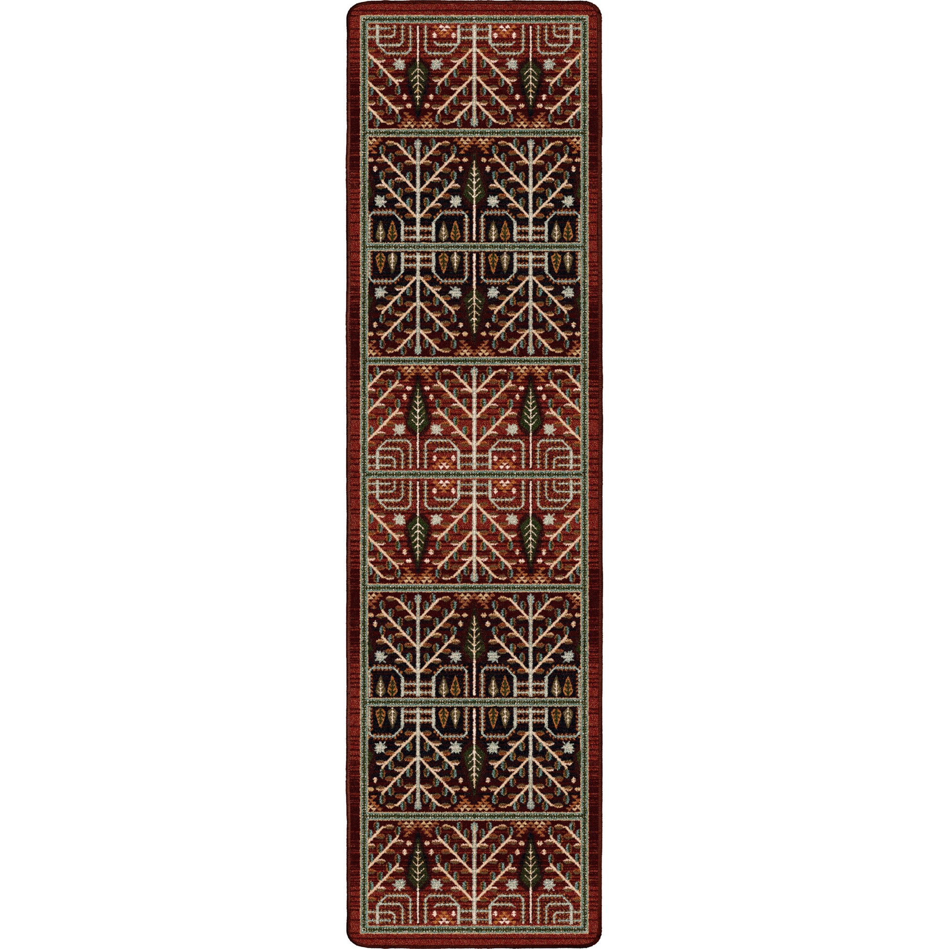 Flourish Forest Rug – Garnet – alternate view