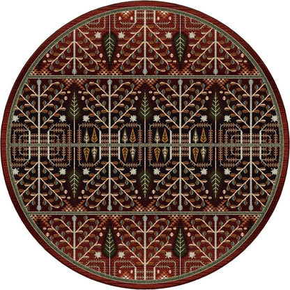 Flourish Forest Rug – Garnet – alternate view