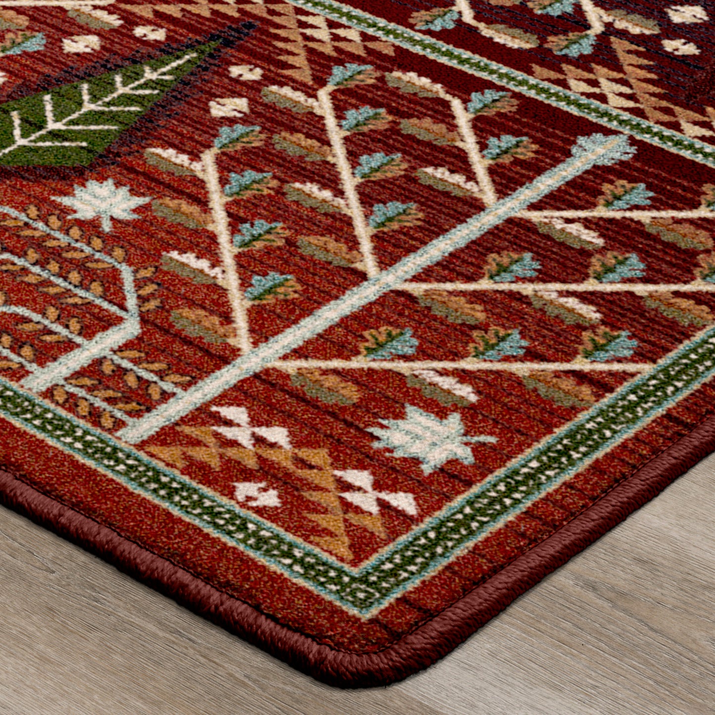 Flourish Forest Rug – Garnet – alternate view