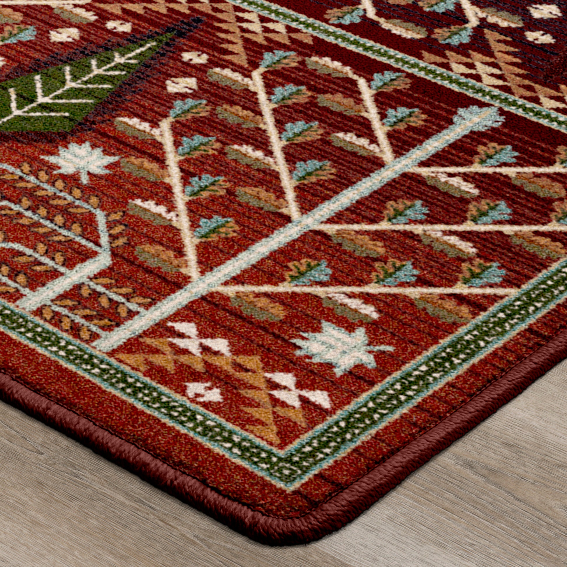 Flourish Forest Rug – Garnet – alternate view