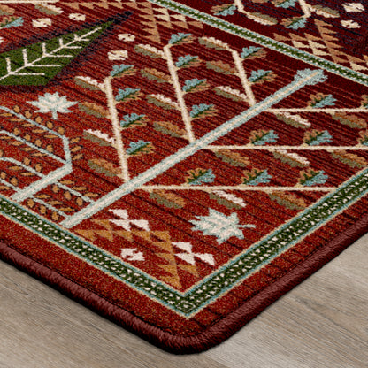 Flourish Forest Rug – Garnet – alternate view