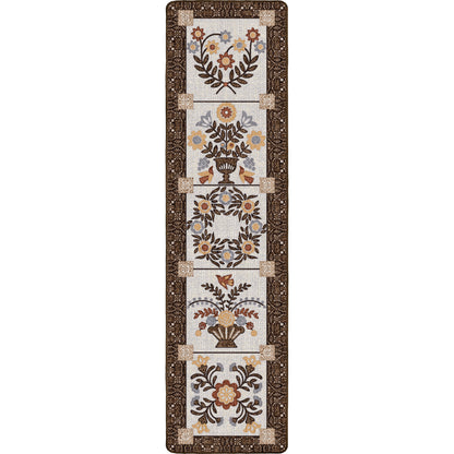 Inspired Quilt Rug – Brown – full view