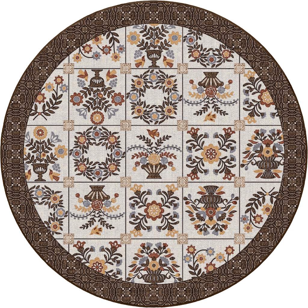 Inspired Quilt Rug – Brown – alternate view
