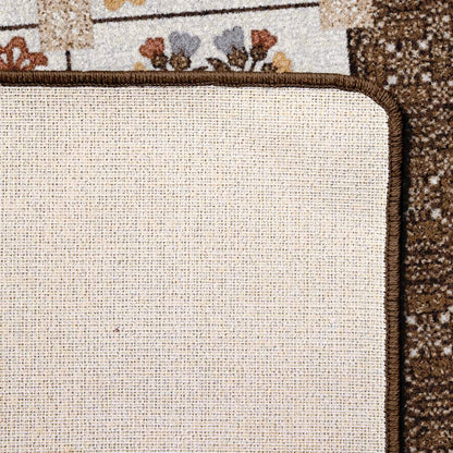 Inspired Quilt Rug – Brown – pattern detail