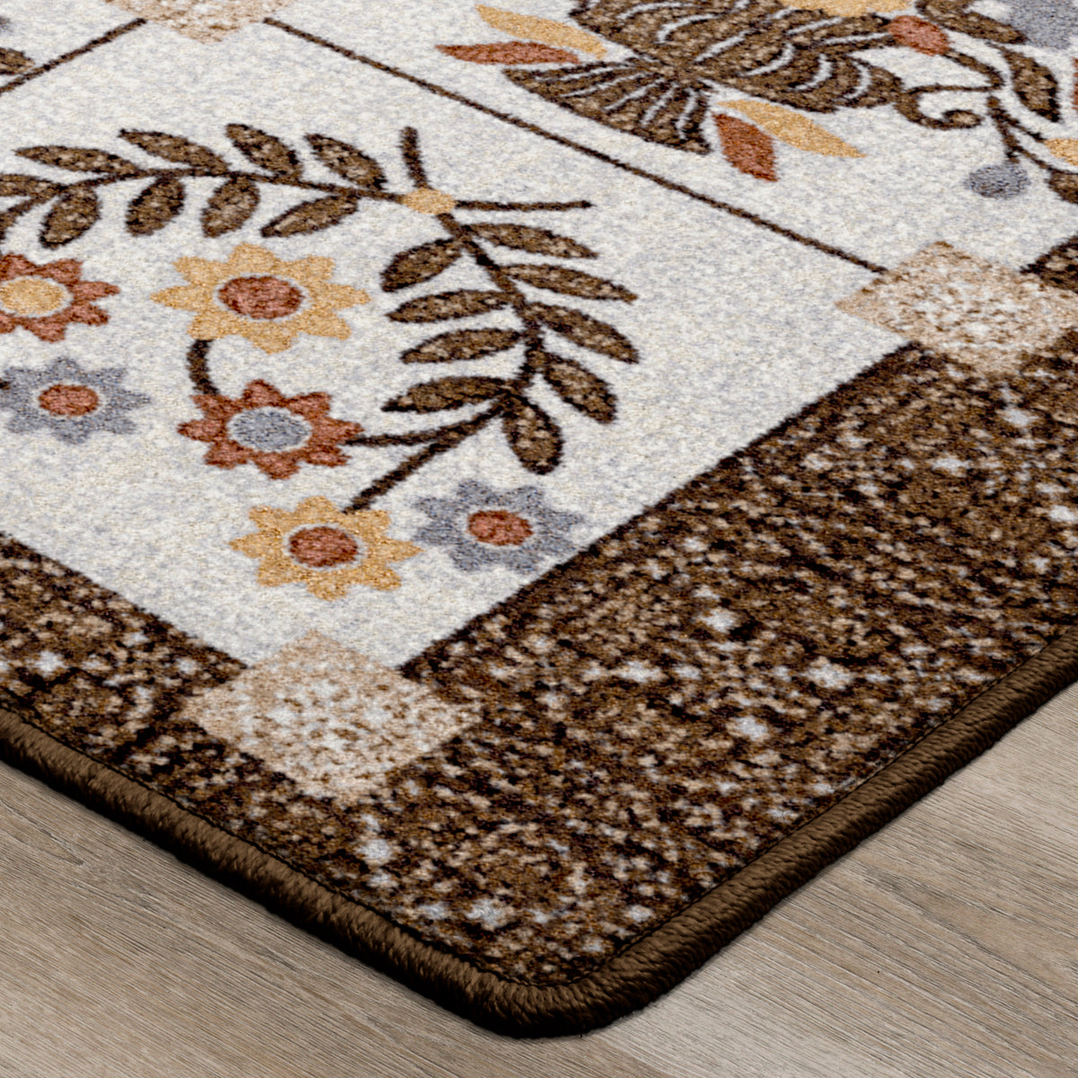 Inspired Quilt Rug – Brown – lifestyle