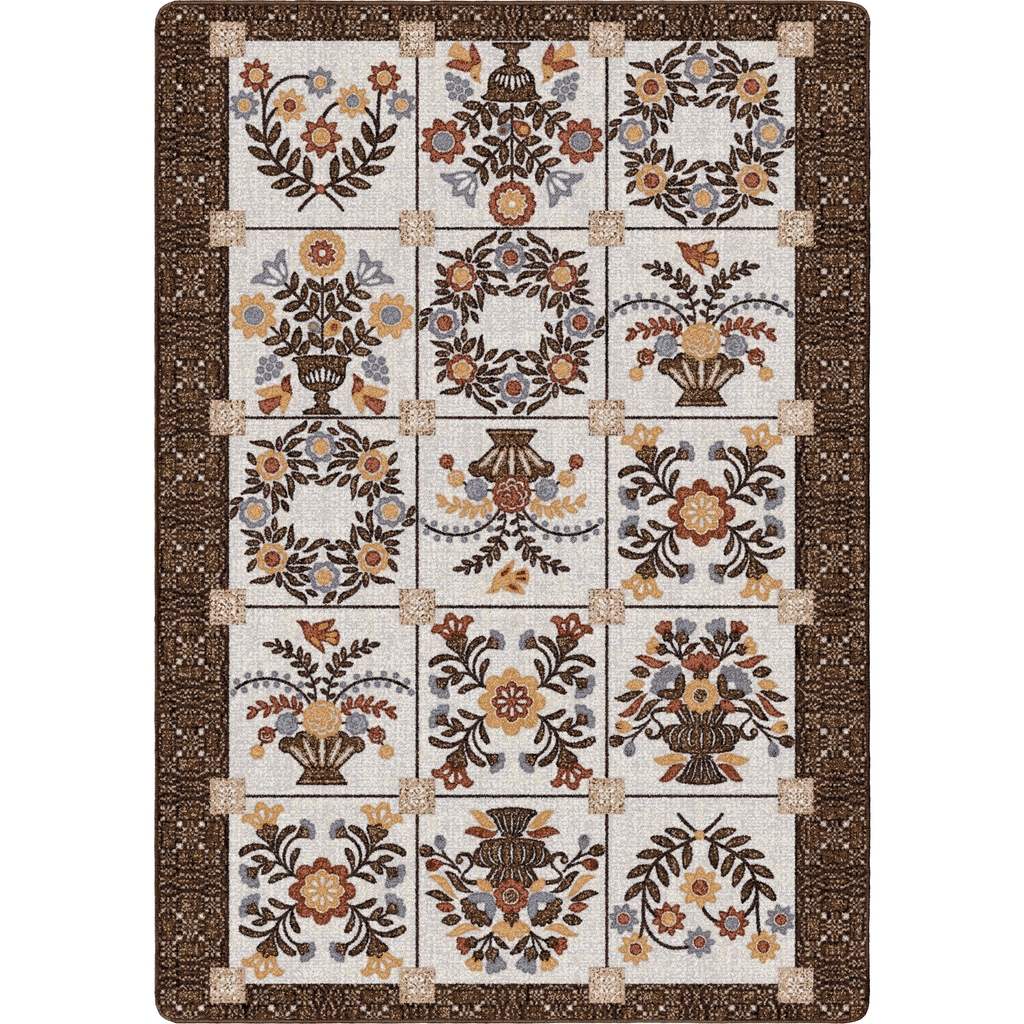 Inspired Quilt Rug – Brown – alternate view