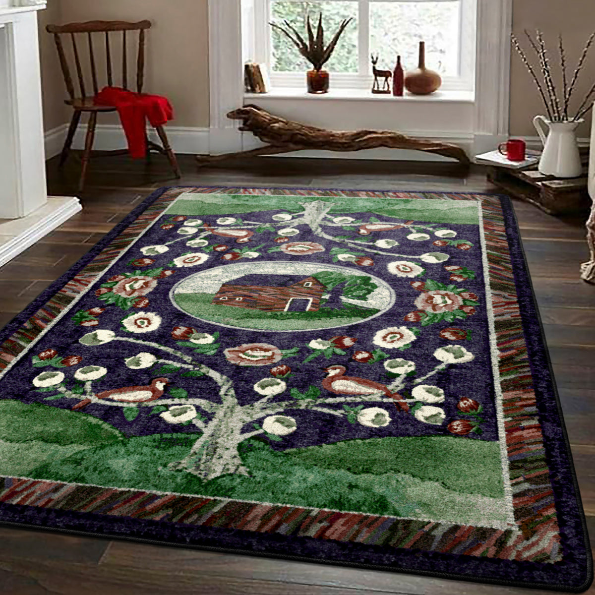 Home Sewn Rug – Midnight – detail view