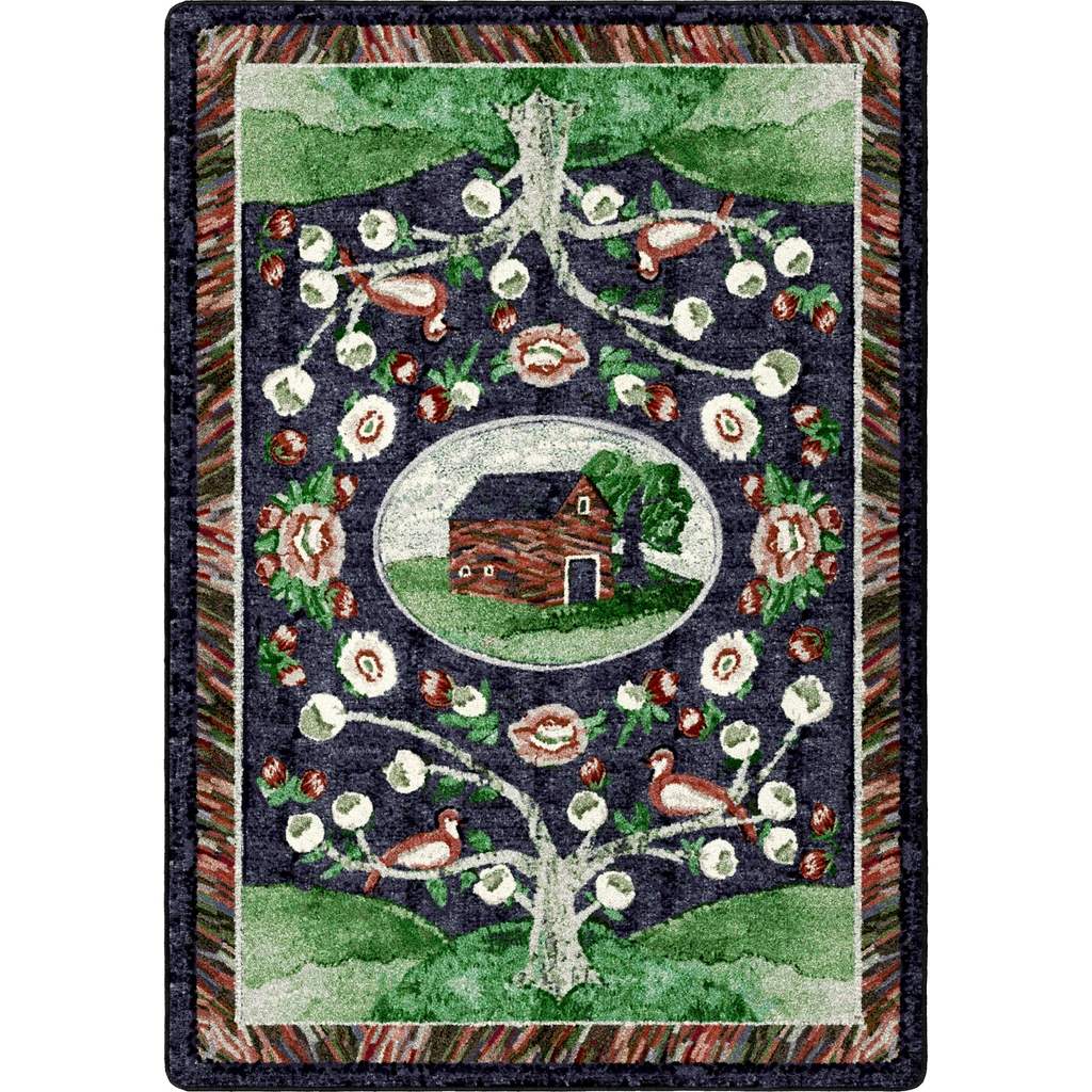 Home Sewn Rug – Midnight – cabin lodge area rug