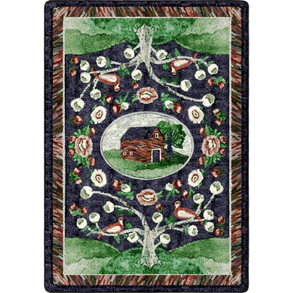 Home Sewn Rug – Midnight – cabin lodge area rug