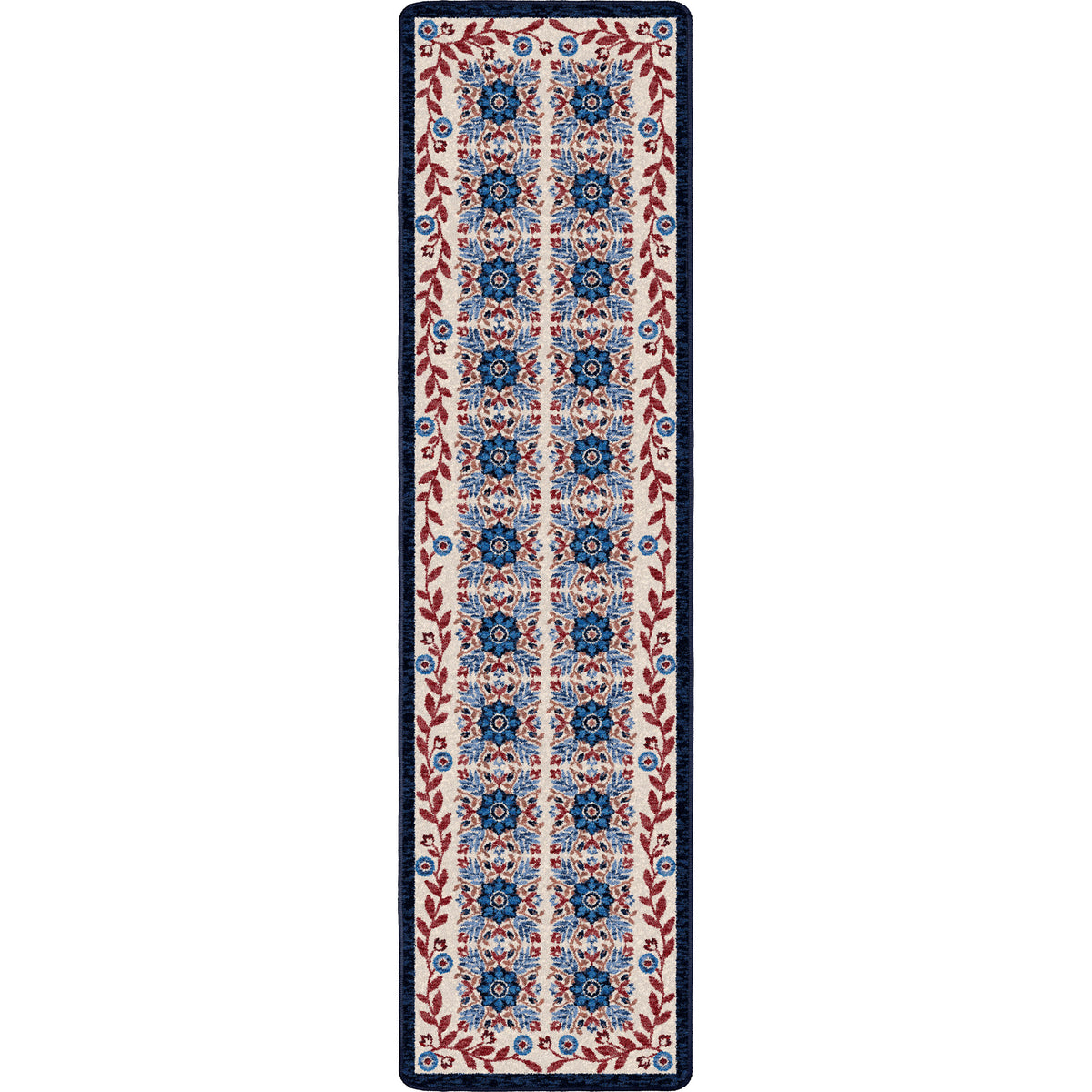 United Quilt Rug – Antique Red White & Blue – alternate view