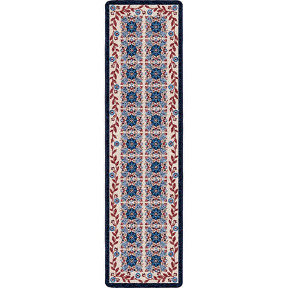 United Quilt Rug – Antique Red White & Blue – alternate view