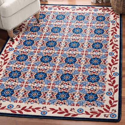 United Quilt Rug – Antique Red White & Blue – lifestyle