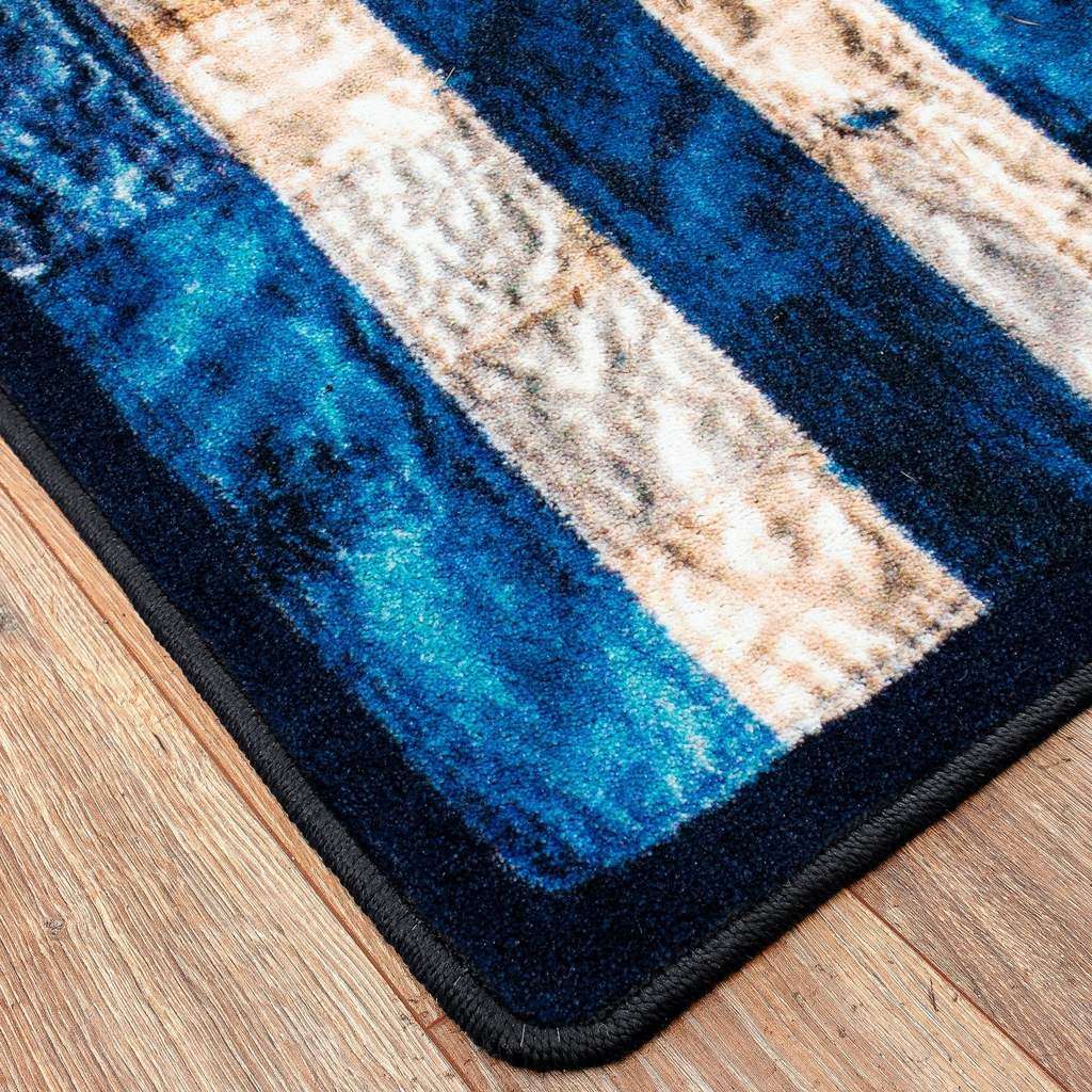 Blue Jean Anchor Rug – Blues – detail view