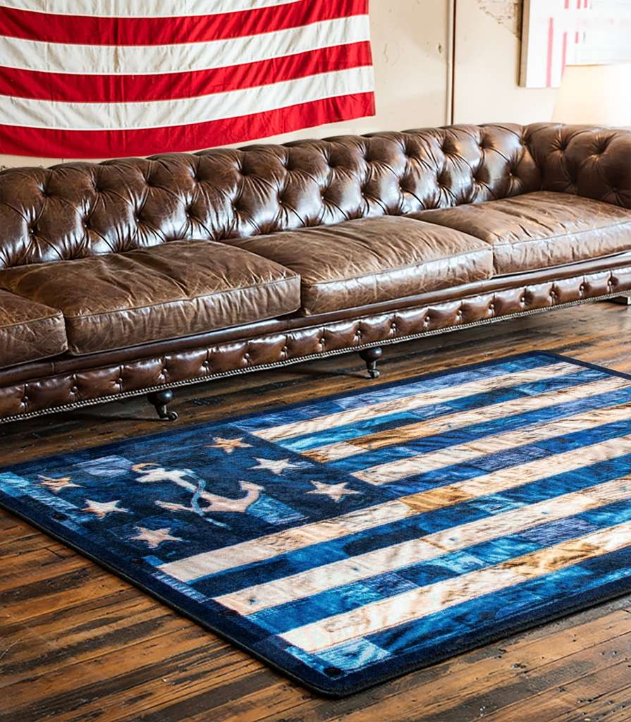Blue Jean Anchor Rug – Blues – room setting