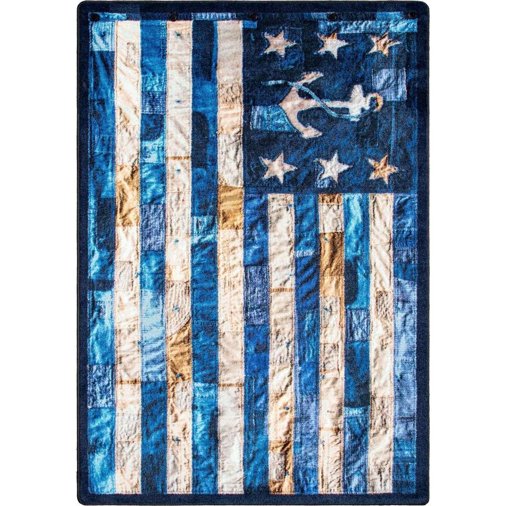 Blue Jean Anchor Rug – Blues – cabin lodge area rug